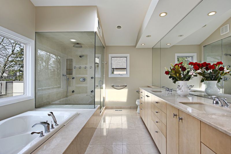 Walk-In Shower with Multiple Shower Heads